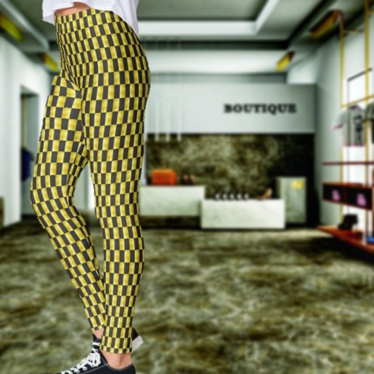 Goud-Gepaneeld-Zwart-IV Leggings