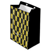 Goud-Gepaneeld-Zwart-IV Medium Cadeauzakje (Voorkant Gekanteld)