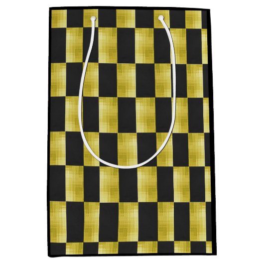 Goud-Gepaneeld-Zwart-IV Medium Cadeauzakje (Voorkant)