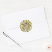 Goud Gepersonaliseerd adres Ronde Sticker (Envelop)