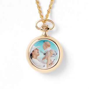Goud Gepersonaliseerd Ketting Horloge