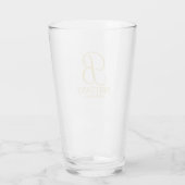 Goud Gepersonaliseerd Monogram en Naam Bruidsmeisj Glas (Achterkant)