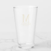 Goud Gepersonaliseerd Monogram en Naam Groomsman Glas (Achterkant)