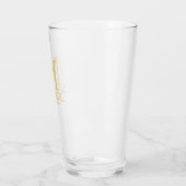 Goud Gepersonaliseerd Monogram en Naam Groomsman Glas (Links)