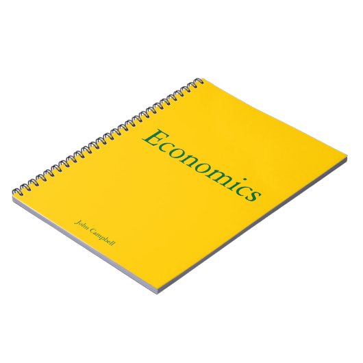 Goud Gepersonaliseerde Economie Educatief Notitieboek (Linkerzijde)