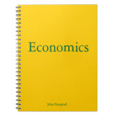 Goud Gepersonaliseerde Economie Educatief Notitieboek (Voorkant)