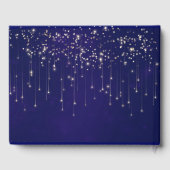 Goud Gepersonaliseerde Fairy Lights Bruiloft Gastenboek (Achterkant)