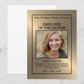 Goud/gepersonaliseerde foto - Employee Award Kaart (Voorkant / Achterkant)