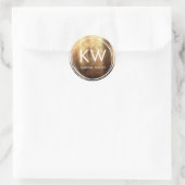 Goud gepersonaliseerde initiaal monogram stickers (Tas)