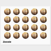 Goud gepersonaliseerde initiaal monogram stickers (Vel)