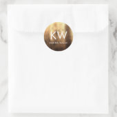Goud gepersonaliseerde initiaal monogram stickers (Tas)