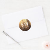 Goud gepersonaliseerde initiaal monogram stickers (Envelop)