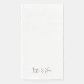 Goud Gepersonaliseerde Script Namen Papier Servet (Voorkant)