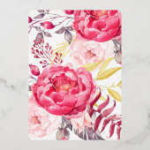 Goud geperst ventilatorkruid folie uitnodiging (Achterkant)