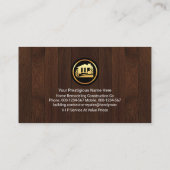 Goud gereedschap op hout visitekaartje (Achterkant)