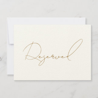 Goud Gereserveerd Zetelteken Kaart