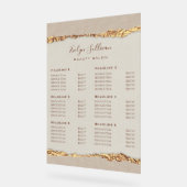 Goud geript papier prijslijst acryl bord (Hoek)