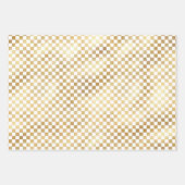 Goud geruit Boxed patroon Inpakpapier Vel (Voorkant 3)