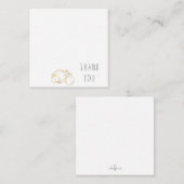 Goud geschetst granaatappel dank u monogram blanco notitiekaartje (Voorkant / Achterkant)