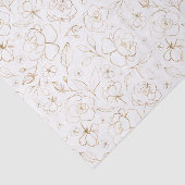 Goud geschetst Rozen tissuepapier (Detail)