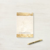Goud geschilderd post-it® notes (Op bureau)