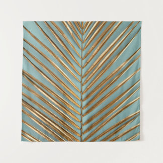 Goud geschilderd tropisch palm patroon wandkleed