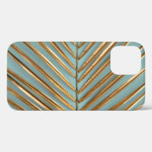 Goud geschilderd tropisch palmpatroon Case-Mate iPhone case (Achterkant (horizontaal))