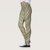 Goud geschilderd tropisch palmpatroon leggings (Links)