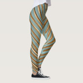Goud geschilderd tropisch palmpatroon leggings (Rechts)