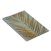 Goud geschilderd tropisch palmpatroon notitieboek (Rechterzijde)