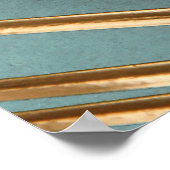 Goud geschilderd tropisch palmpatroon poster (Hoek)