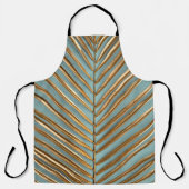 Goud geschilderd tropisch palmpatroon schort (Voorkant)