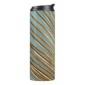 Goud geschilderd tropisch palmpatroon thermosbeker (Gedraaid links)