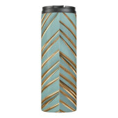 Goud geschilderd tropisch palmpatroon thermosbeker (Achterkant)