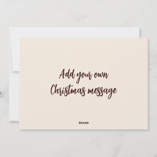 Goud geschilderde Poinsettia's 02 Feestdagenkaart (Achterkant)