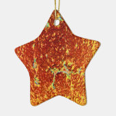 Goud gesmolten glas keramisch ornament (Links)