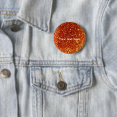 Goud gesmolten glas ronde button 5,7 cm (In situ)