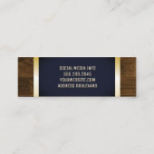 Goud Gespikkeld | Donkerblauwe goudtroep Mini Visitekaartje (Achterkant)