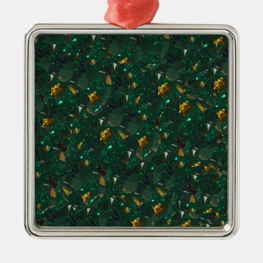 Goud Gespikkeld Groen Ornament (Voorkant)