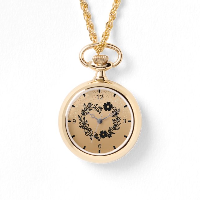 Goud Gespikkeld Horloge (Voorkant)