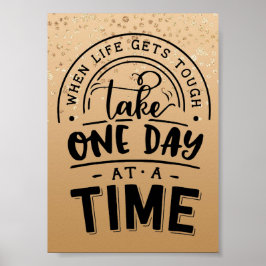 Goud Gespikkeld Inspirerend Citaat Poster