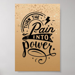 Goud Gespikkeld Inspirerend Citaat Poster