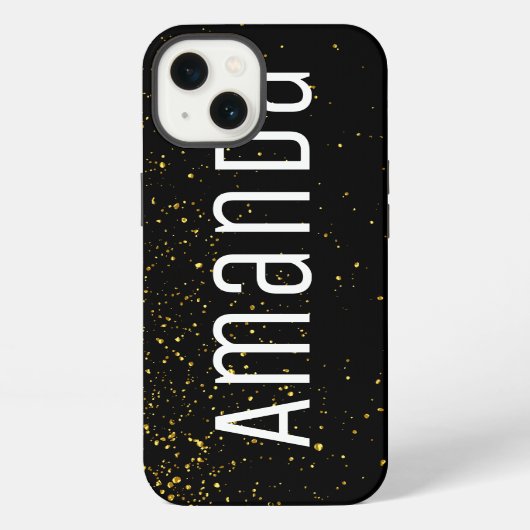 Goud gespikkeld iPhone hoesje (Achterkant)