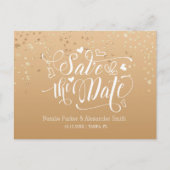Goud gespikkeld | Save The Date Aankondigingskaart (Voorkant)