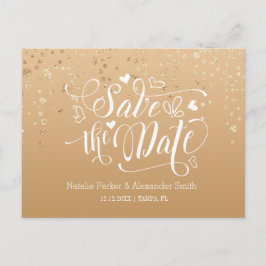Goud gespikkeld | Save The Date Aankondigingskaart