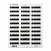 Goud Gestreept Zwart Monogram Initialen Naam Etike Etiket (Full Sheet)