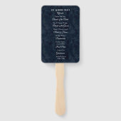 Goud gestreepte folie anker bruiloft programma han handwaaier (Achterkant)