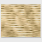 Goud gestreepte folie cadeaupapier (Vlak)