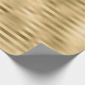 Goud gestreepte folie cadeaupapier (Hoek)