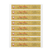 Goud getextureerd goud met het adres van de Santa  (Vel)